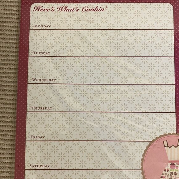 Vintage 2010 Studio 18 Menu/Shopping Magnetic Listpad 8'' x 6'' 52 Sheets Unused - Picture 6 of 6